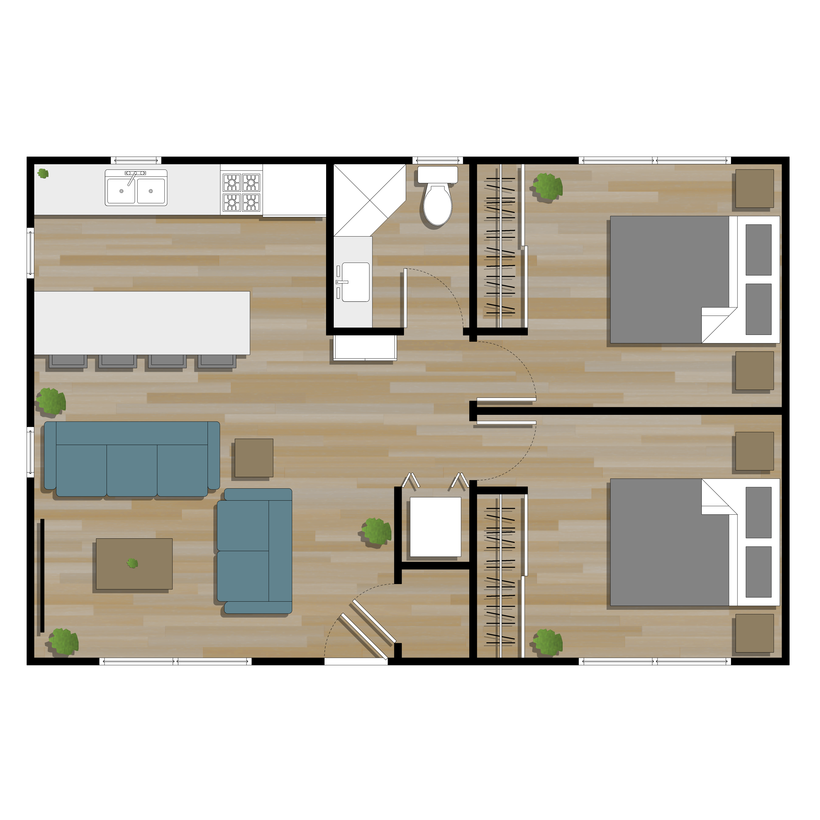 Casita Model 20X30 Plans in PDF or CAD Casita Floor Plans